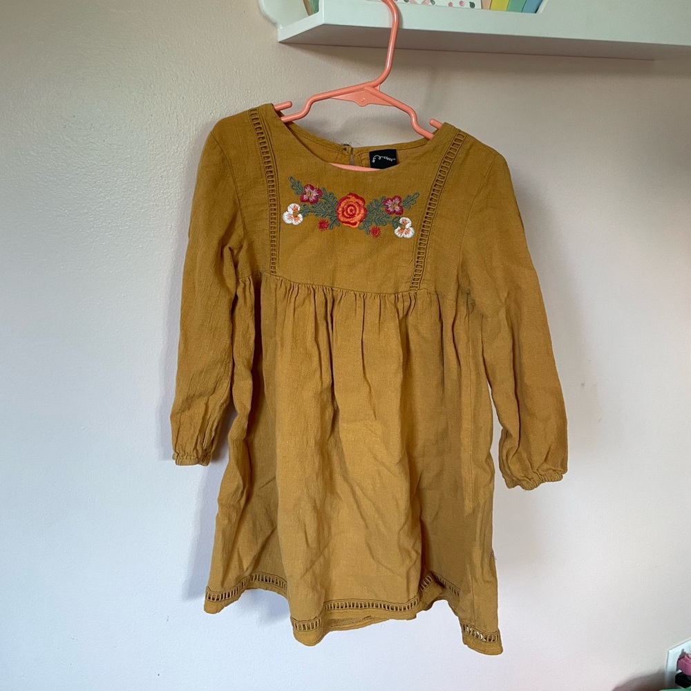 Cat & Jack Yellow Bishop Sleeve Sundress